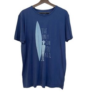 Outerknown Men’s Organic Cotton Graphic Short Sleeve Tee Blue Medium NWT Casual